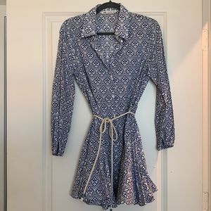 Blue Pleated Zara Summer Dress